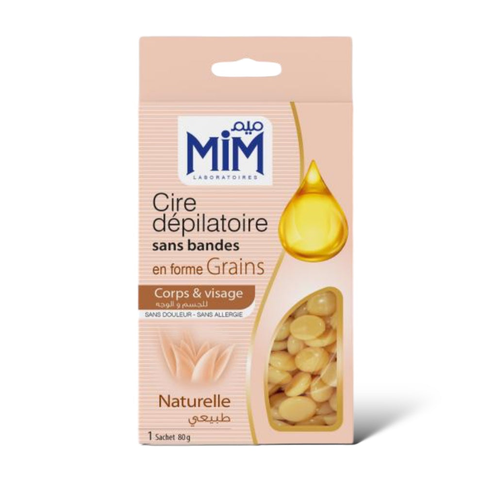 شمع إزالة الشعر بدون شرائح على شكل حبيبات للجسم والوجه طبيعي