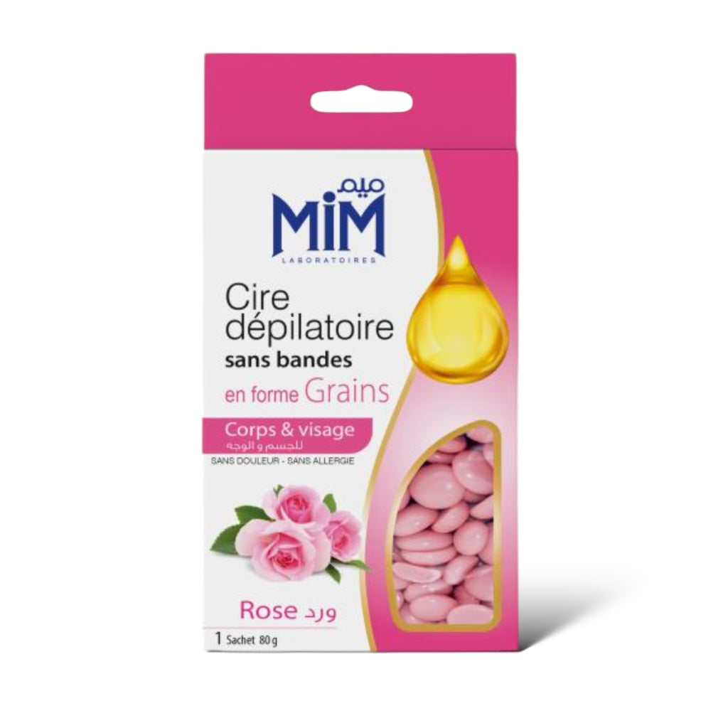 شمع إزالة الشعر بدون شرائح على شكل حبيبات للجسم والوجه، وردي