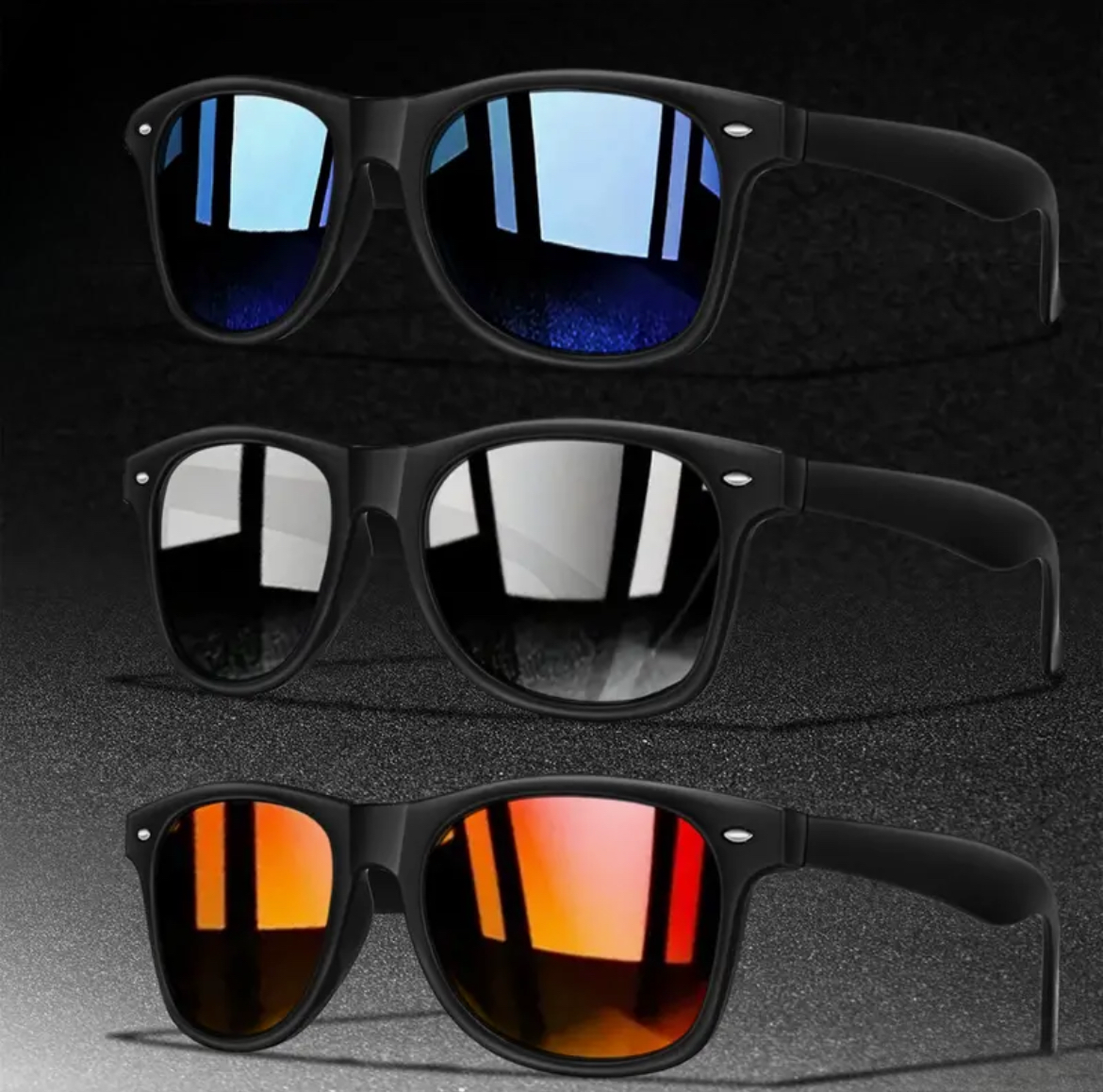 Paires De Lunettes De Soleil Classiques Avec Des Verres Colorés