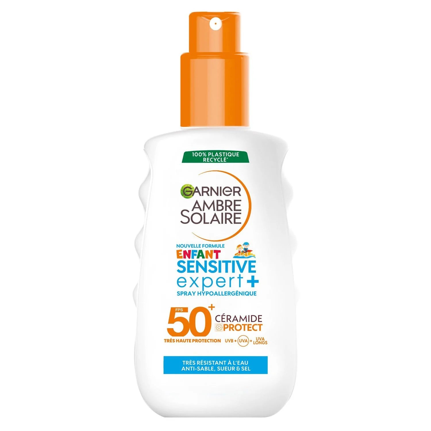 Garnier Ambre Solaire Crème Solaire Enfant Corps Spf 50+ Hypoallergénique Préserve La Barrière Cutanée 200