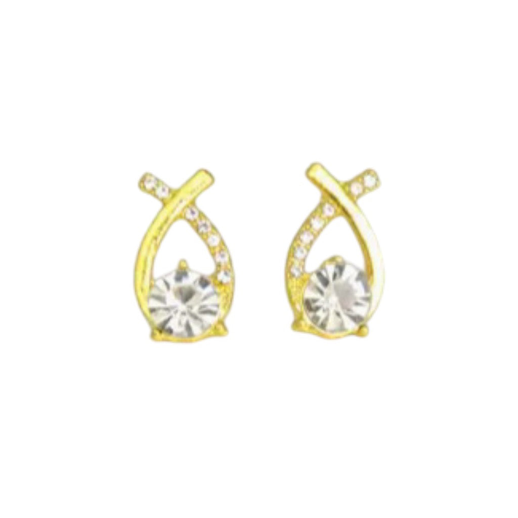 أقراط مرصعة بأحجار الراين