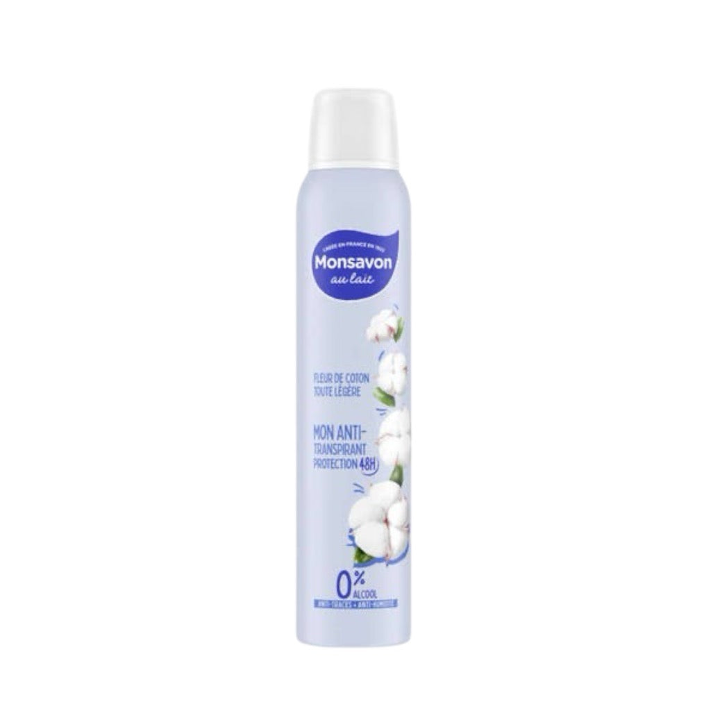 Monsavon Anti-Transpirant Spray Fleur De Coton Toute Légère