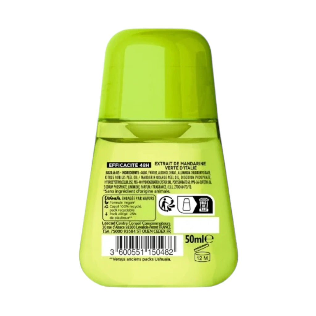 مزيل العرق أوشوايا 48 ساعة مضاد للتعرق ومزيل للعرق برائحة اليوسفي الأخضر الإيطالي