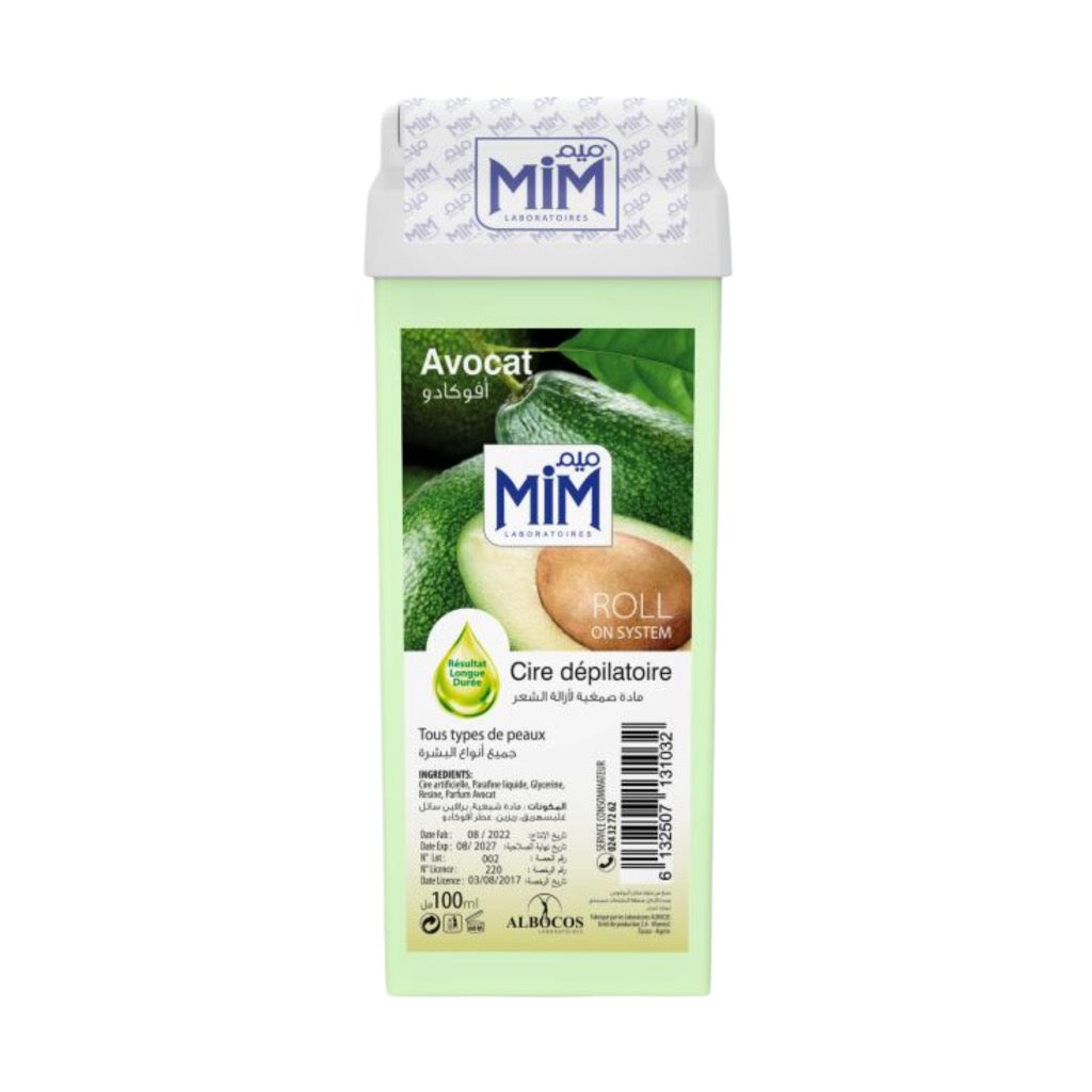 خرطوشة الشمع لإزالة الشعر من ميم رول أون، جميع أنواع البشرة، الأفوكادو