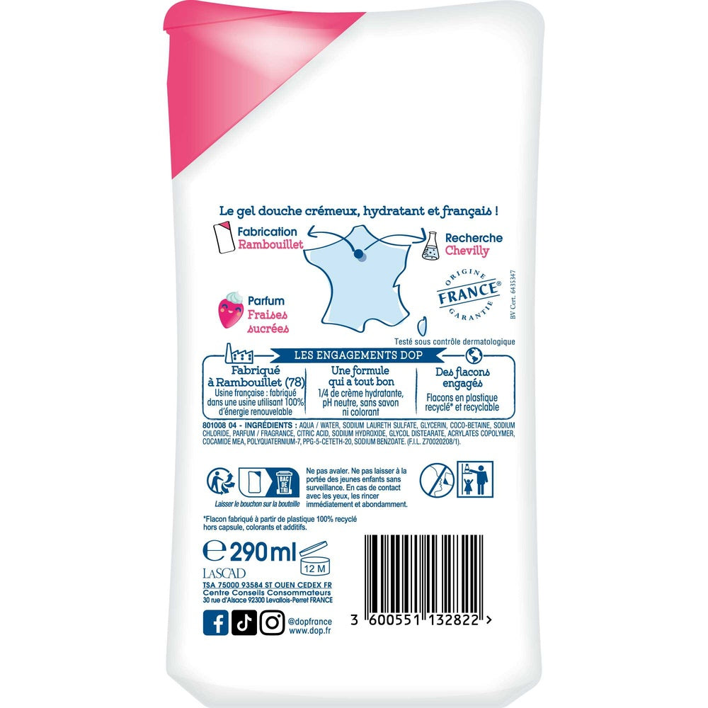 Dop Douche Crème Parfum Fraises Sucrées