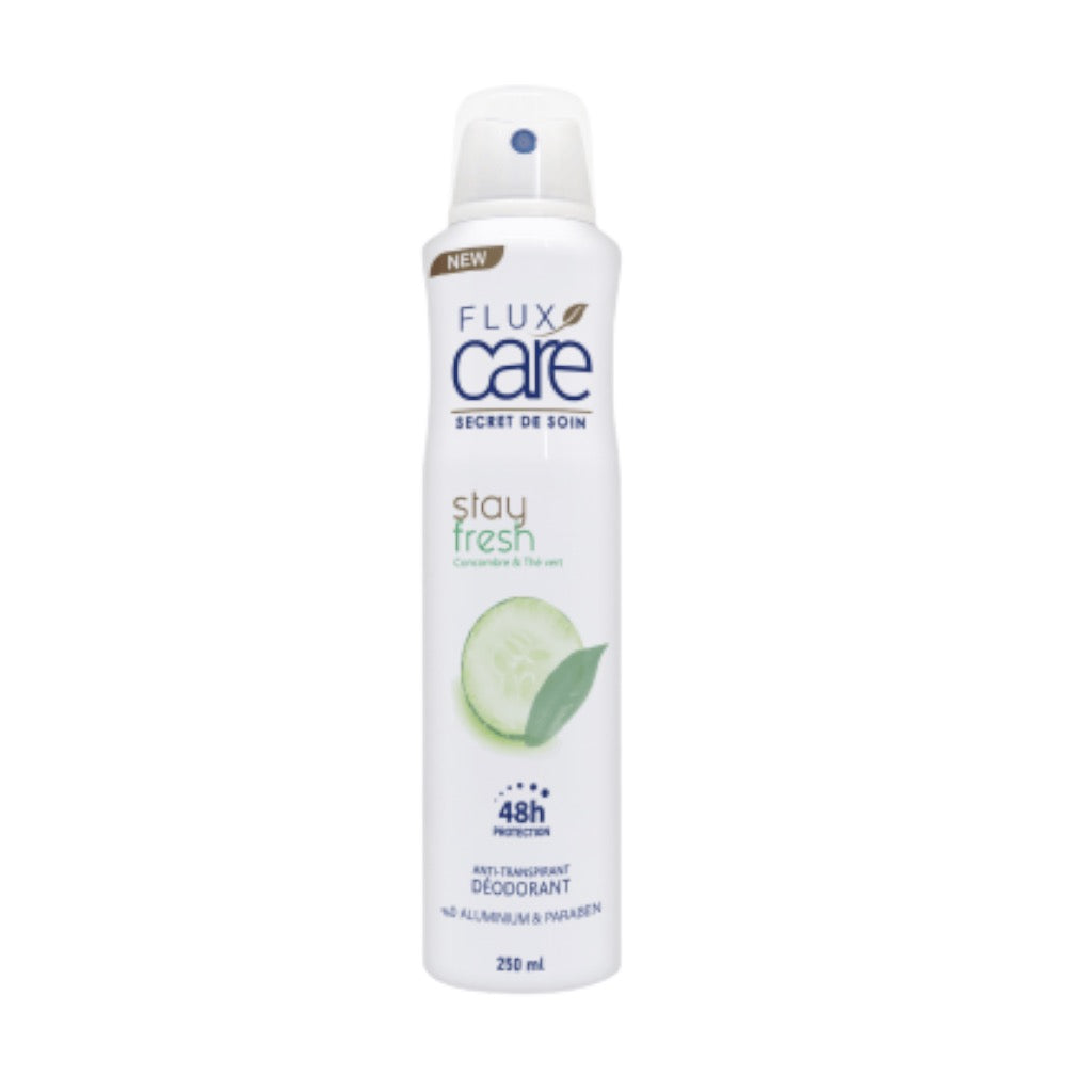 Flux care secret de soin stay fresh Concombre thé vert 48h protection anti-transpirant Déodorant