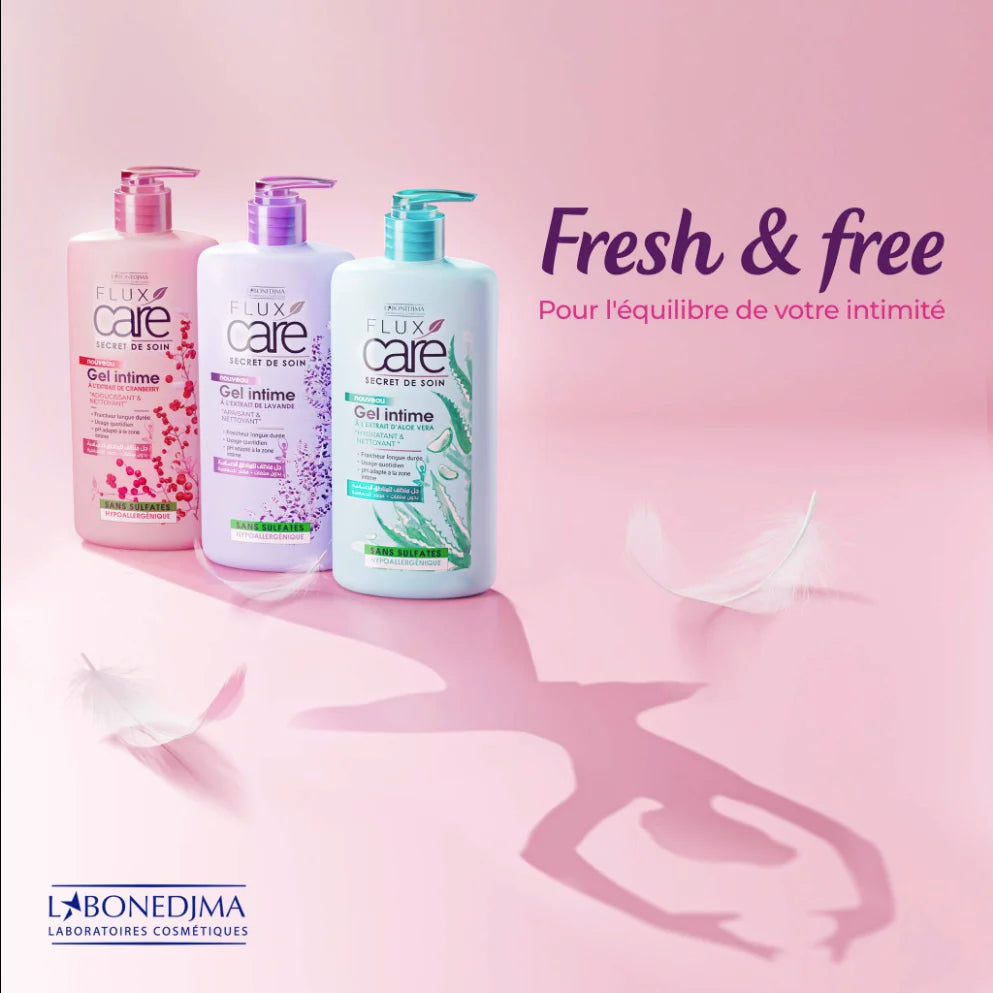 Flux Care Secret De Soin Nouveau Gel Intime À L'Extrait D'Aloès Vera Hydratani Nettoyant Fraicheur Longue Durée Usagé Quotidien Ph Adapté À La Zone Intime Sans Sulfates