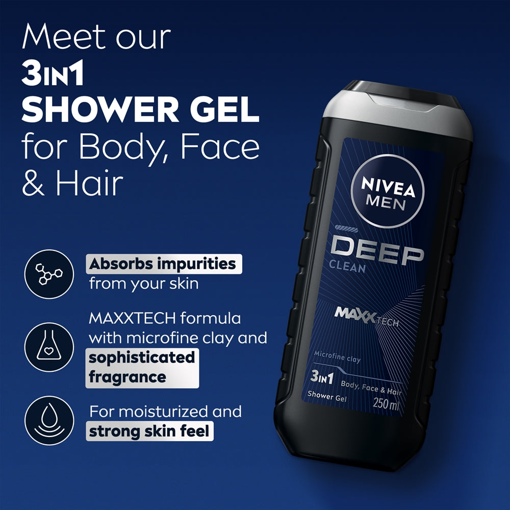 Nivea Men Deep Clean Gel Douche