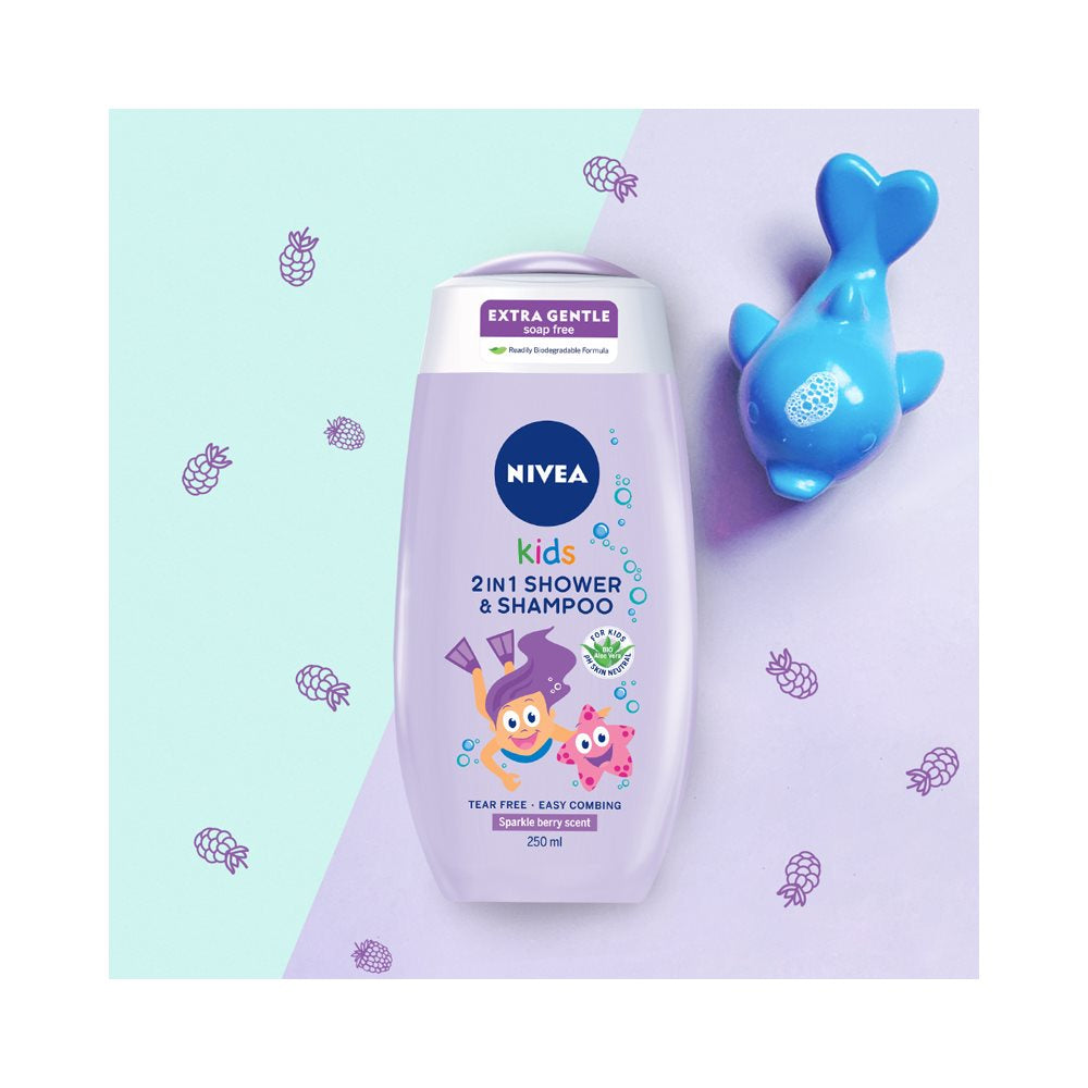 جل استحمام وشامبو نيفيا للأطفال 2 في 1