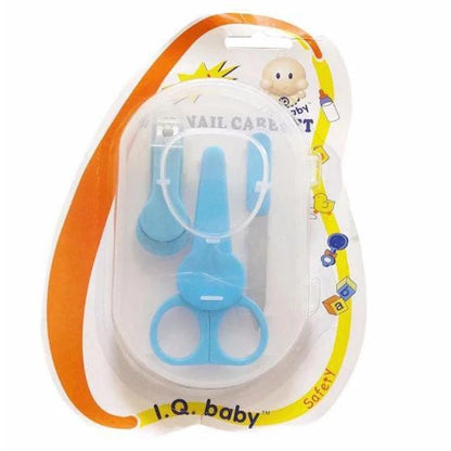 Set Manucure Bébé  | Kit 3-en-1 avec Étui bleu, Coupe-Ongles, Ciseaux, Kit Soins des Ongles Bébés et Jeunes Enfants