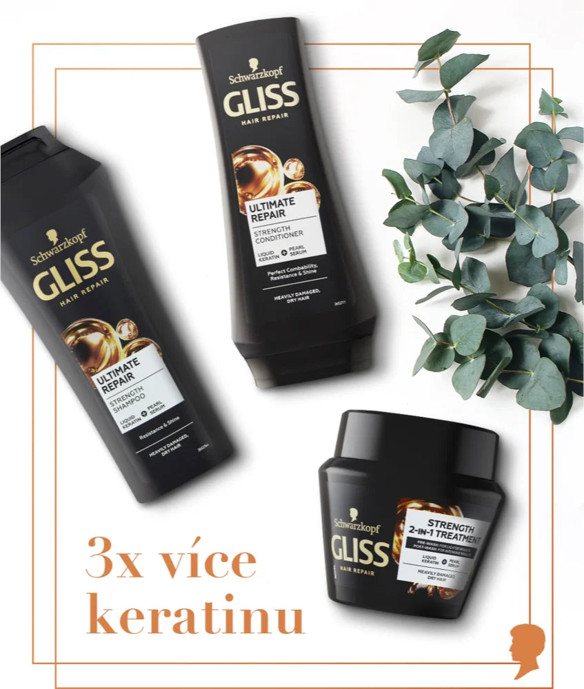 Schwarzkopf Gliss Ultimate Repair après-shampoing fortifiant pour cheveux secs et abîmés