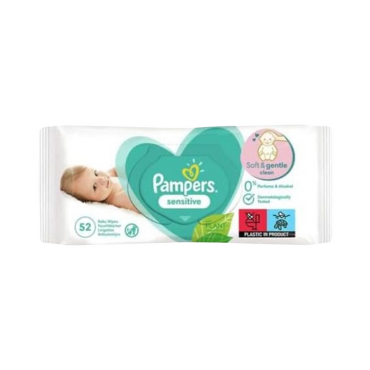 Pampers Sensitive Baby Lingettes humides 52 lingettes