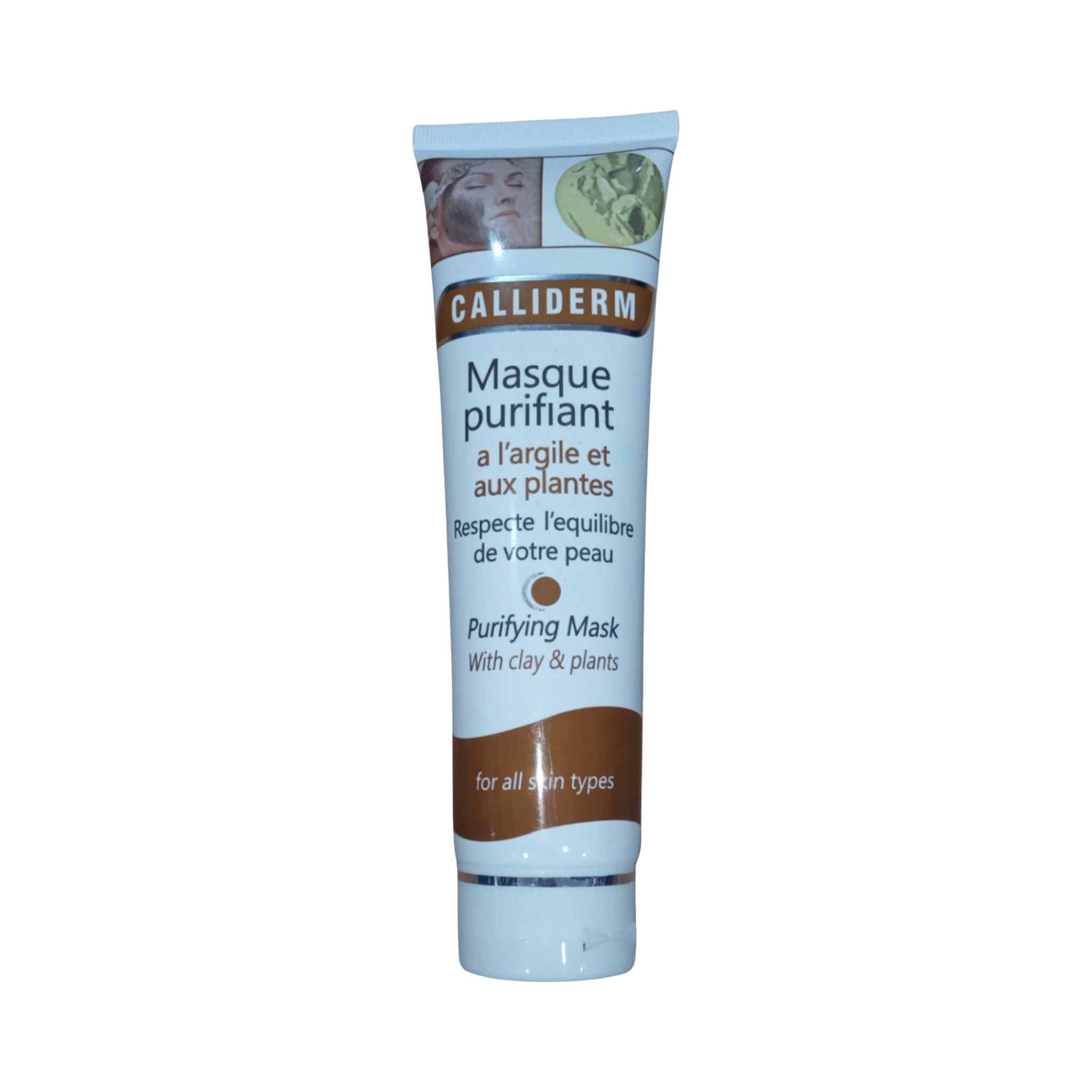 قناع كاليديرم المنقي
 مع الطين والنباتات