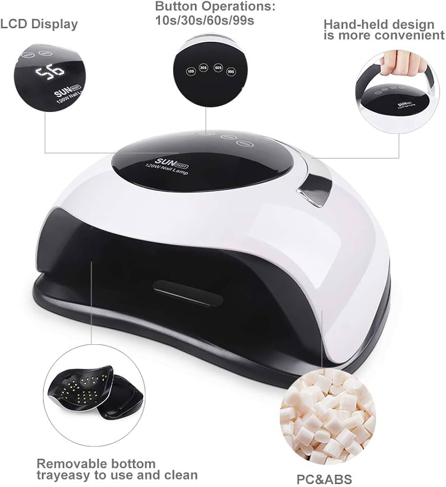 مصباح أظافر احترافي 36 مصباح ليد 126 واط مصباح ليد بالأشعة فوق البنفسجية