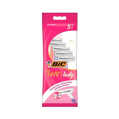 Bic Twin Femme Rasoirs Rose Femmes peau sensible pack de 5 rasoirs