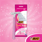 شفرات حلاقة بيك توين للنساء - وردية اللون - عبوة من 5 شفرات حلاقة للبشرة الحساسة للنساء