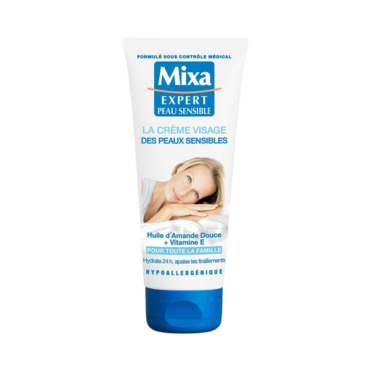 Mixa Expert Peau Sensible la Crème Visage des Peaux Sensibles à l'Huile d'Amande Douce et Vitamine E