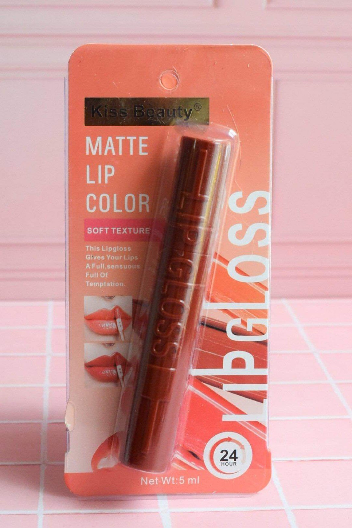 Kiss Beauty Labial Liquido Matte Lipgloss Soft Texture Empaque