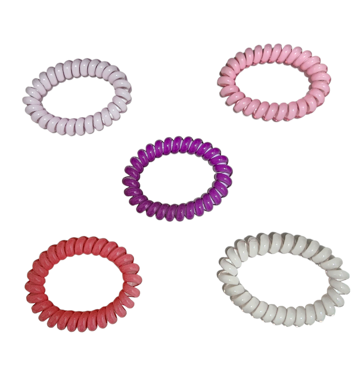 Liens Élastiques En Spirale En Caoutchouc Pour Cheveux 1Pcs