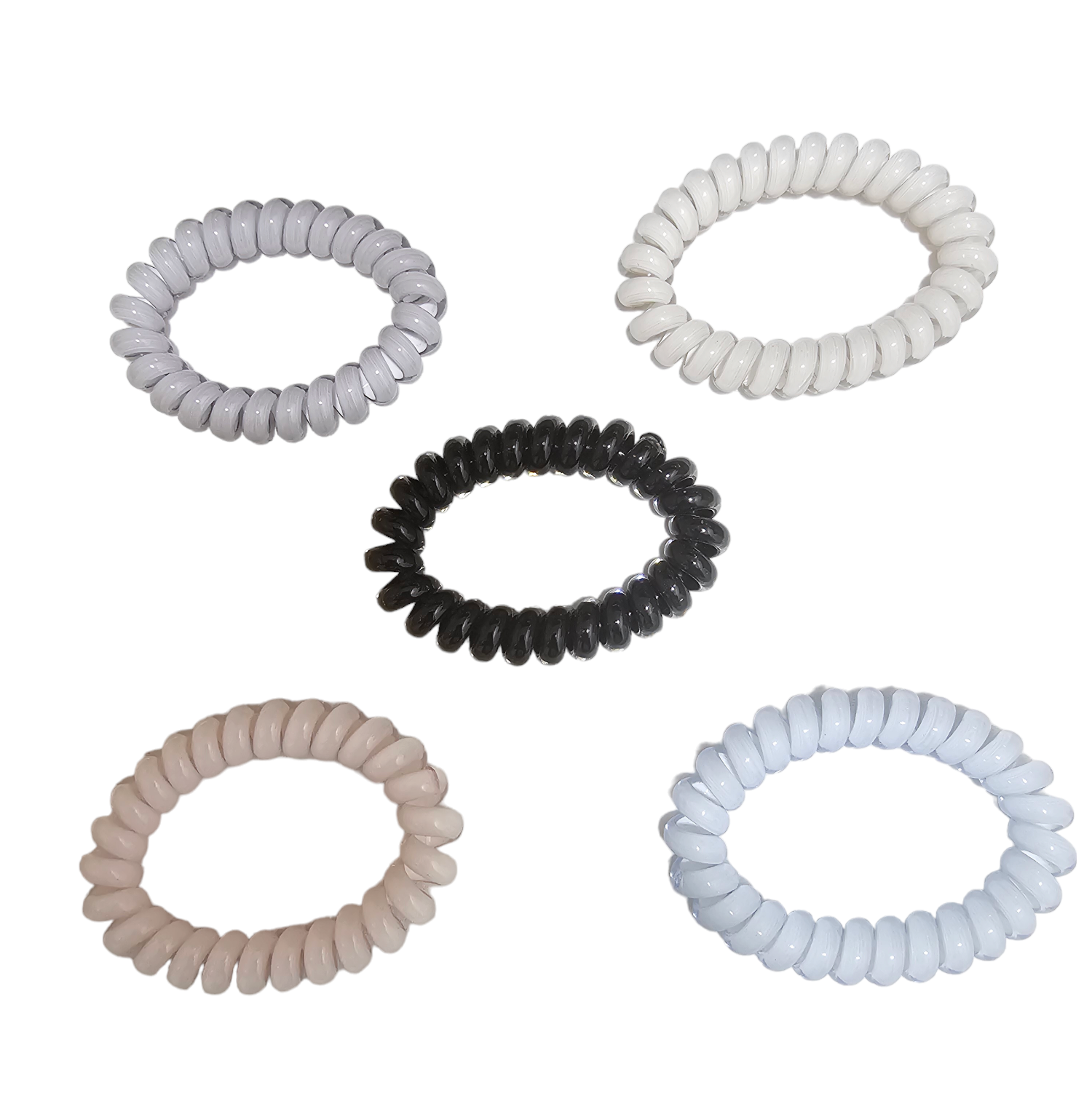 Liens Élastiques En Spirale En Caoutchouc Pour Cheveux 1Pcs