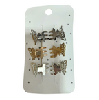 Mini Métal Papillon Pince À Cheveux Anneaux De Cheveux Dreadlock Tresse Cheveux 6Pcs