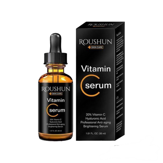 Roushun Skin Care Vitamin Sérum 20% Vitamin C Hyaluronic Acid Professioal Anti-Aging Brightening Sérum