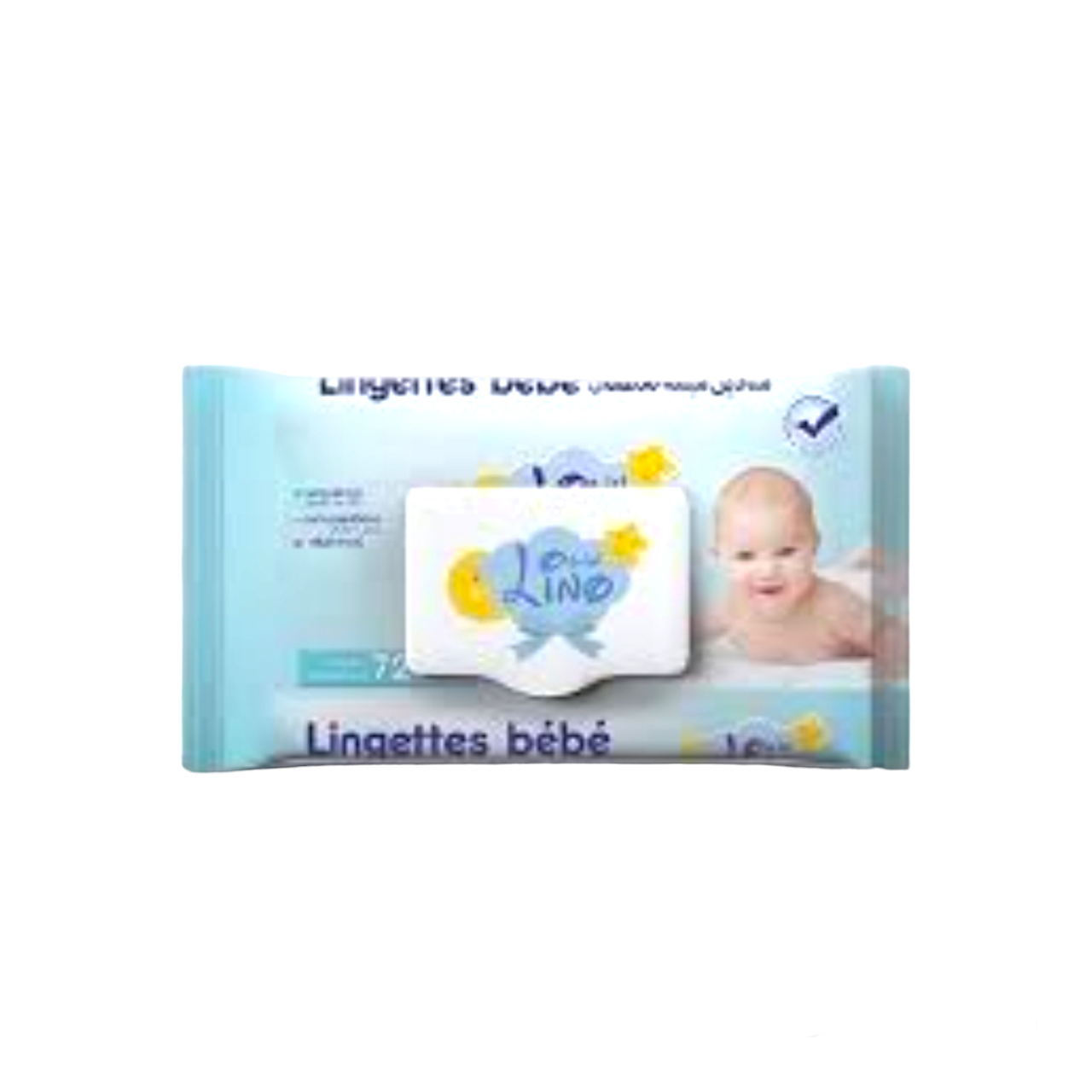 Lino Lingettes Bébé Test Dermatologique Sans Alcool Sans parabéne Vitamine E 72 Pieces