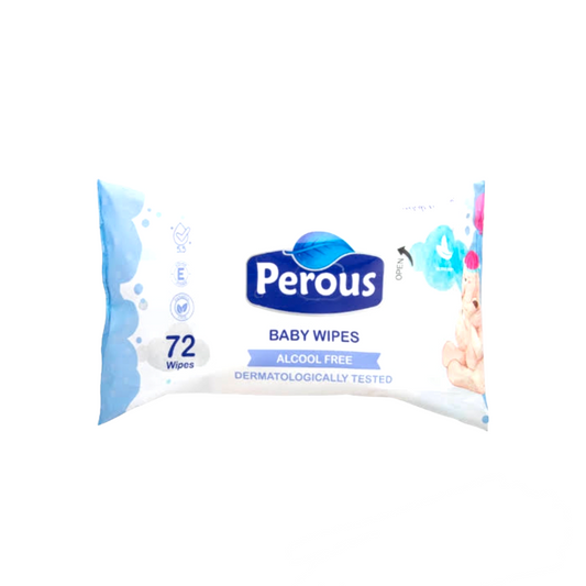 Perous Lingettes Humides Pour Bébé parfumé Sans Alcool Vitamine E 72pcs