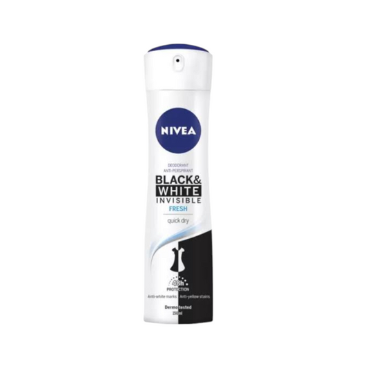 Nivea Black&White Déodorant Invisible Fresh X5 Anti Derma 72H Active protection Anti-Perspiant