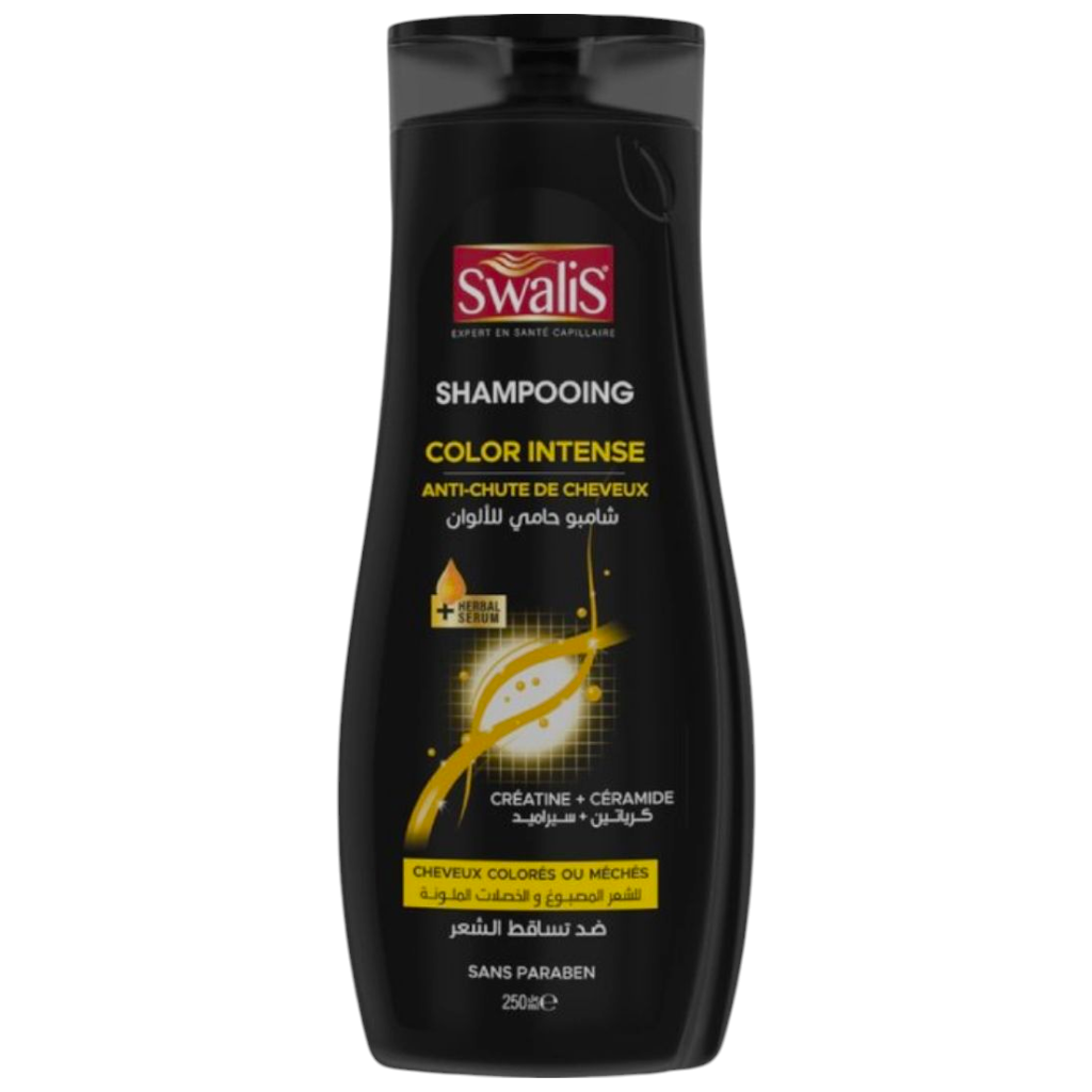 شامبو Swalis Color Intense المضاد لتساقط الشعر خالي من الكرياتين والسيراميد والبارابين