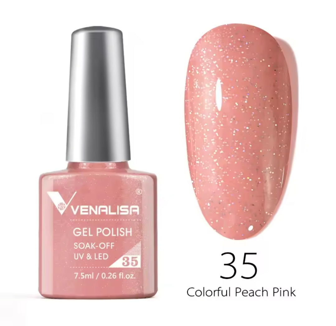 طلاء أظافر Venalisa Vip2 شبه دائم، 60 لونًا، جل UV، قطعة واحدة