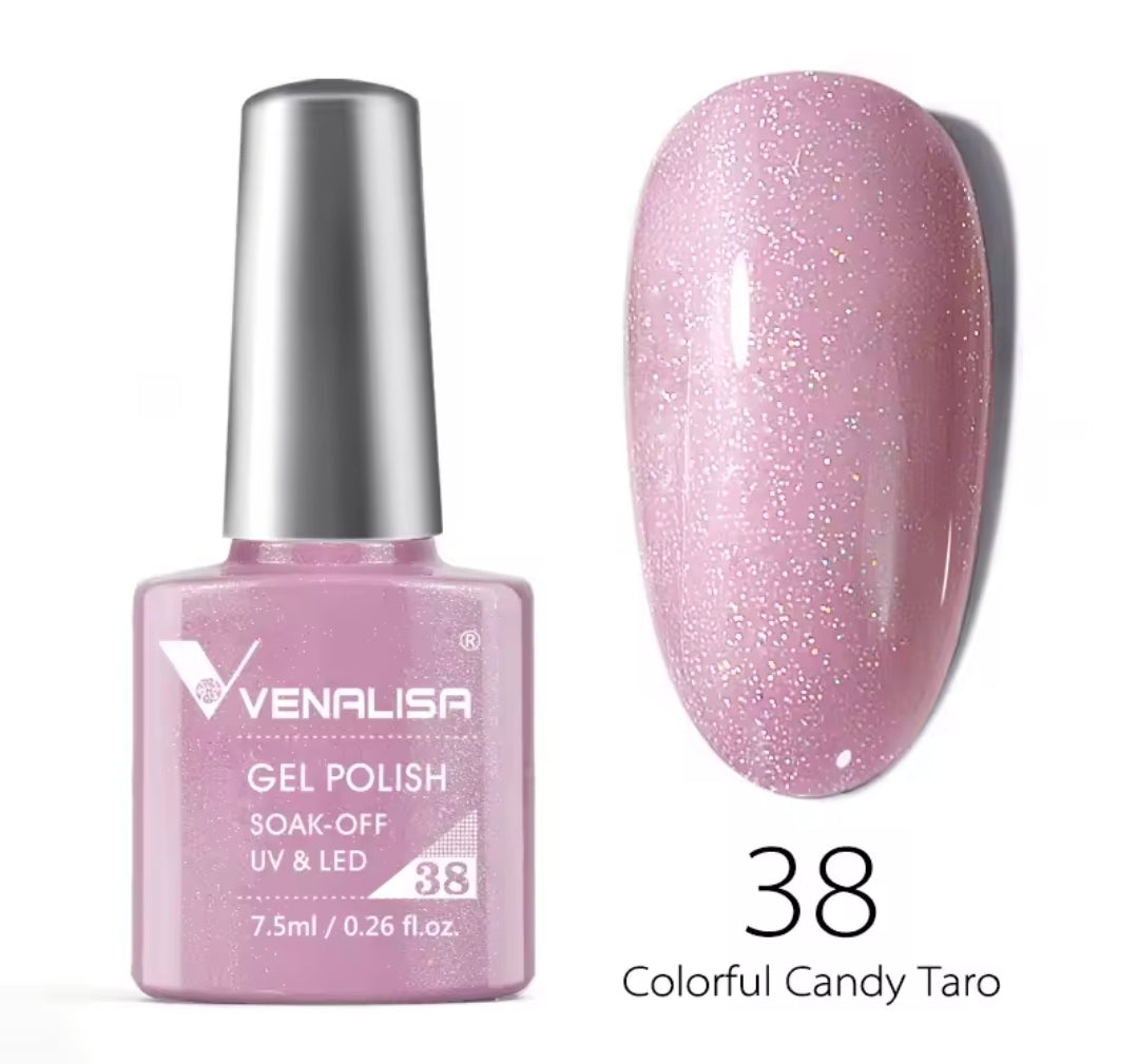 طلاء أظافر Venalisa Vip2 شبه دائم، 60 لونًا، جل UV، قطعة واحدة
