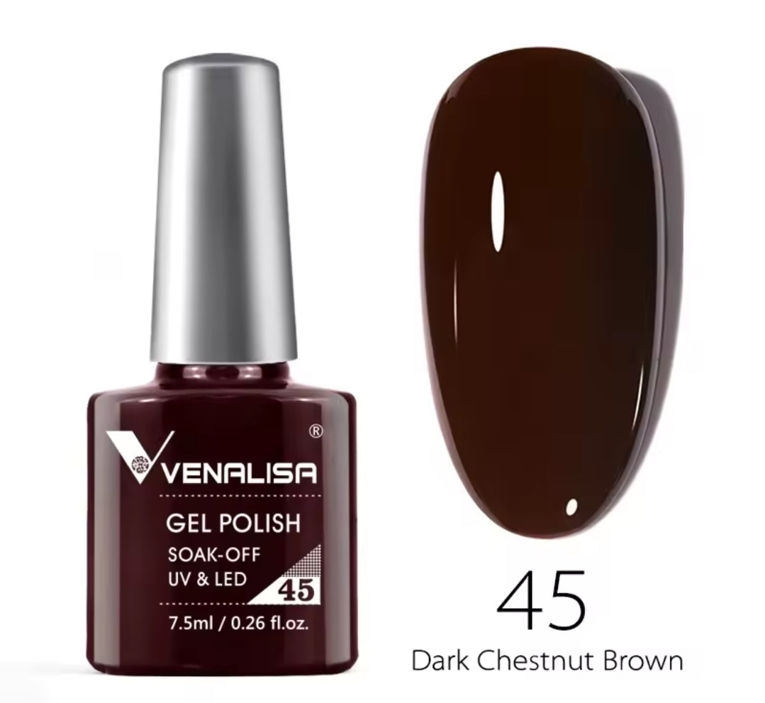 طلاء أظافر Venalisa Vip2 شبه دائم، 60 لونًا، جل UV، قطعة واحدة