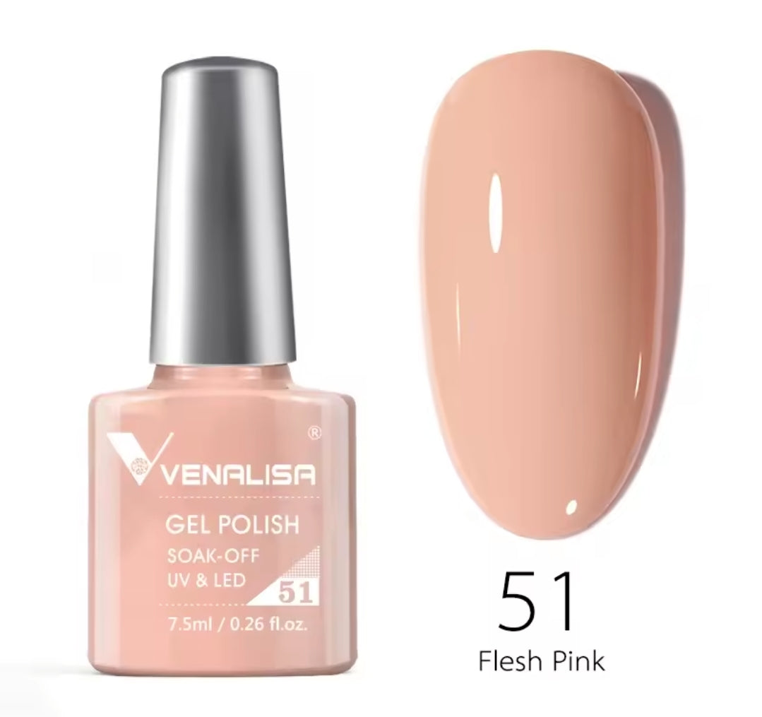 طلاء أظافر Venalisa Vip2 شبه دائم، 60 لونًا، جل UV، قطعة واحدة