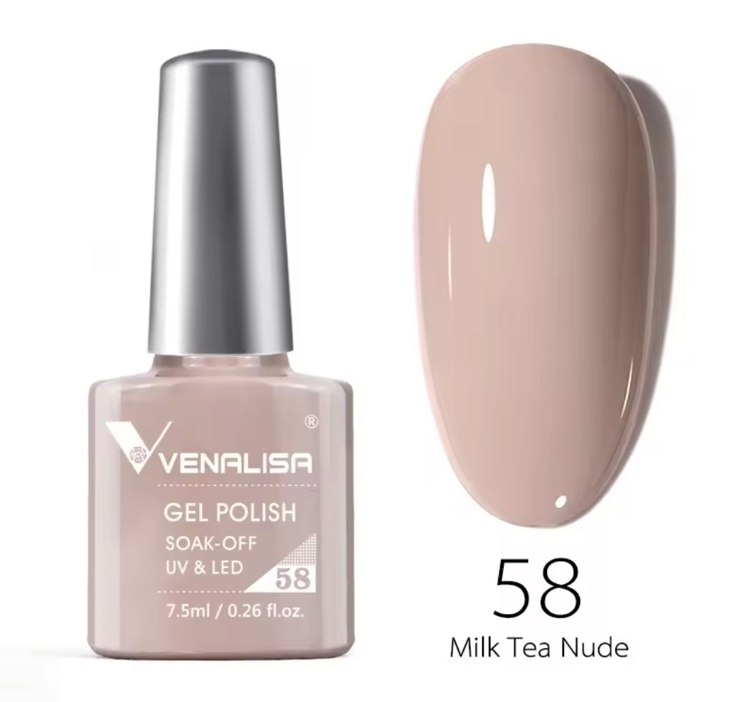 طلاء أظافر Venalisa Vip2 شبه دائم، 60 لونًا، جل UV، قطعة واحدة