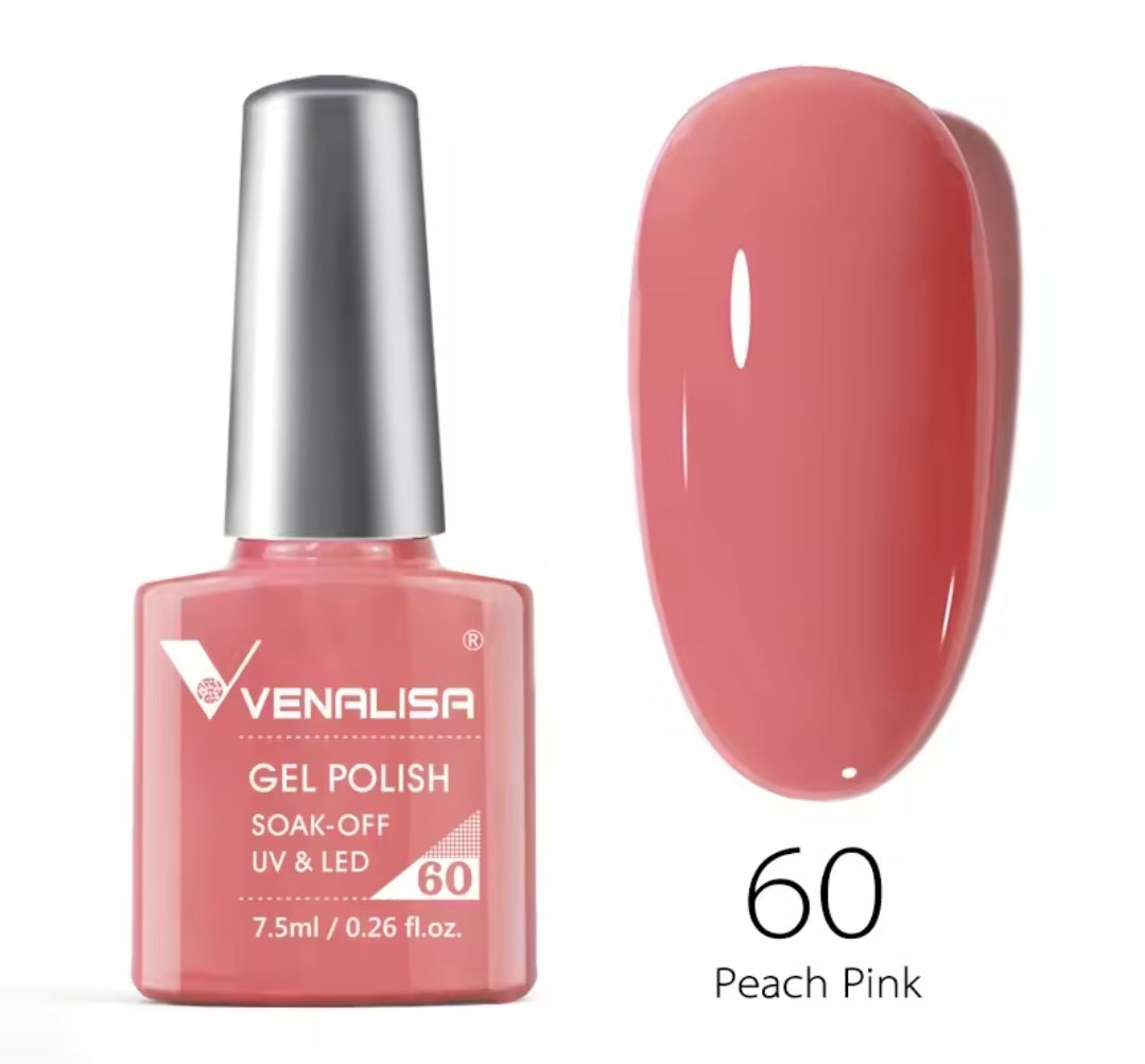 طلاء أظافر Venalisa Vip2 شبه دائم، 60 لونًا، جل UV، قطعة واحدة