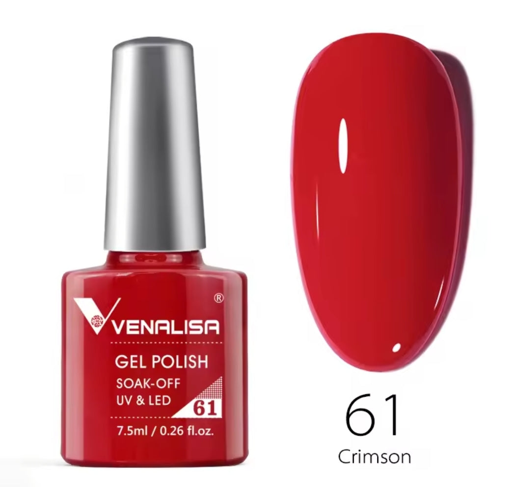 طلاء أظافر Venalisa Vip2 شبه دائم، 60 لونًا، جل UV، قطعة واحدة