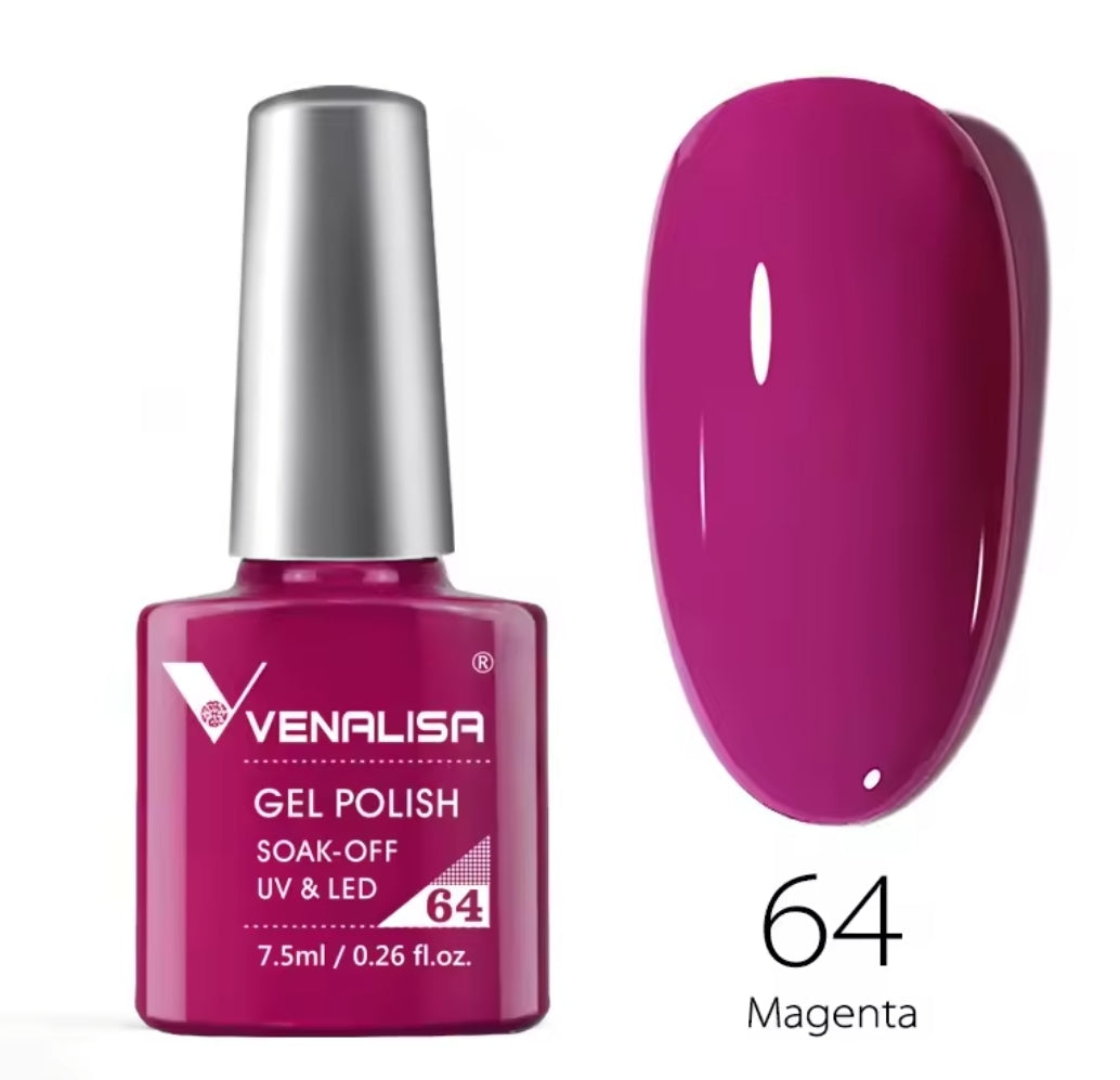 طلاء أظافر Venalisa Vip2 شبه دائم، 60 لونًا، جل UV، قطعة واحدة