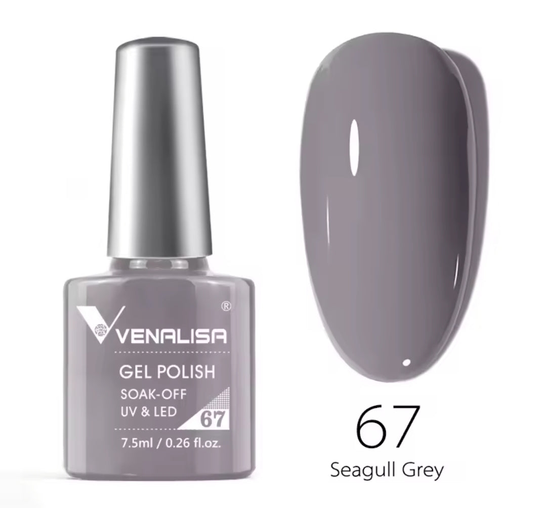 طلاء أظافر Venalisa Vip2 شبه دائم، 60 لونًا، جل UV، قطعة واحدة