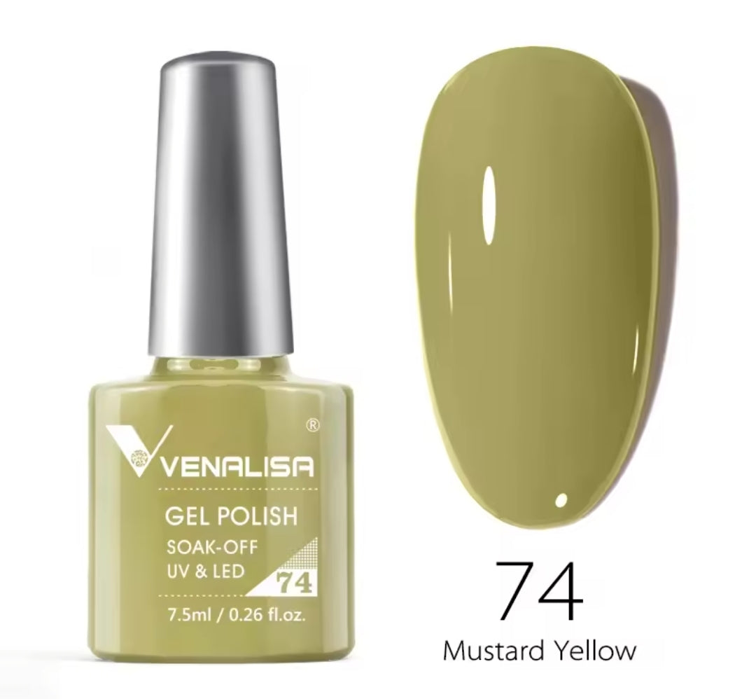 طلاء أظافر Venalisa Vip2 شبه دائم، 60 لونًا، جل UV، قطعة واحدة