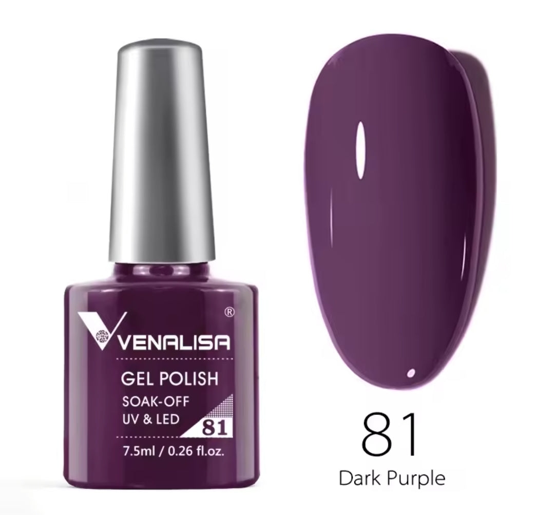 طلاء أظافر Venalisa Vip2 شبه دائم، 60 لونًا، جل UV، قطعة واحدة