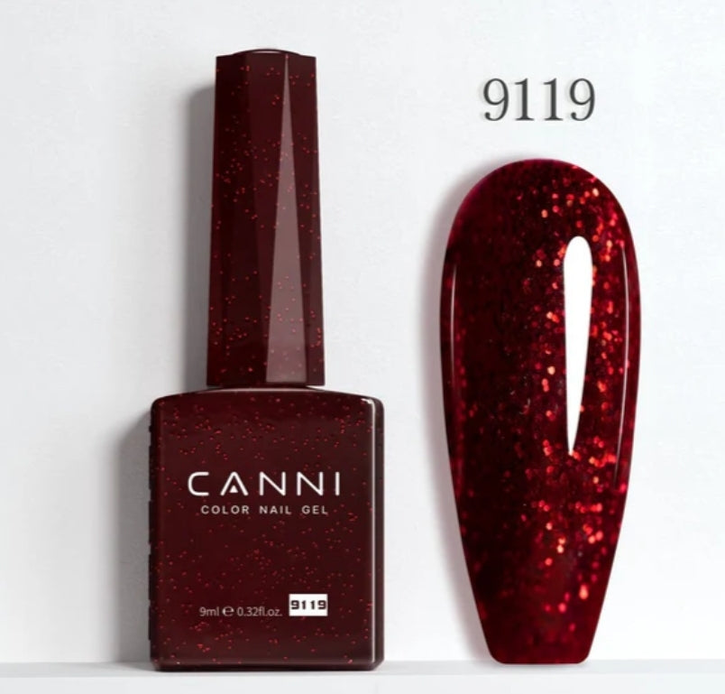 Canni Vernis À Ongles Gel Semi-Permanent Cc5 24 Couleurs Soak Off Color Uv & Led Gel Polish 9Ml