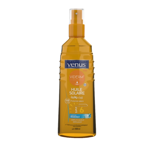 Venus viderm Huile Solaire Protection solaire uva Uvb Non Gras-Non Greasy Spf 6 water Résistant Corps Et Cheveux