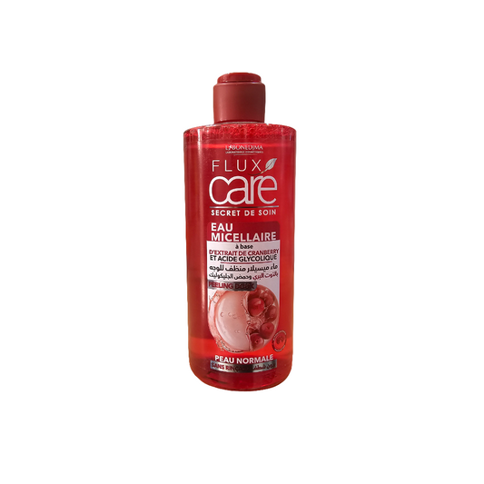 Flux Care Secret De Soin Eau Micellaire D'extrait De Cranberry Et Acide Glycolique