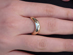 Solid Gold Band Ring Modern Minimalist Style