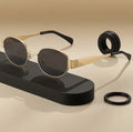1pcs Lunettes D'été Pour Femmes, Lunettes Rétro Ovales À Monture En Métal, Style Ins, Lunettes Unisexes Tendance, Lunettes De Déclaration De Style De Rue Pour Les Trajets Quotidiens