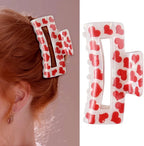 Pince Cheveux Carrée Motif Cœur