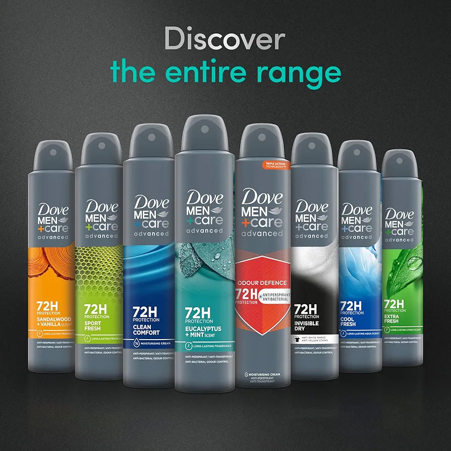Dove Déodorant Men Care Advanced 72H Protection Eucalyptus