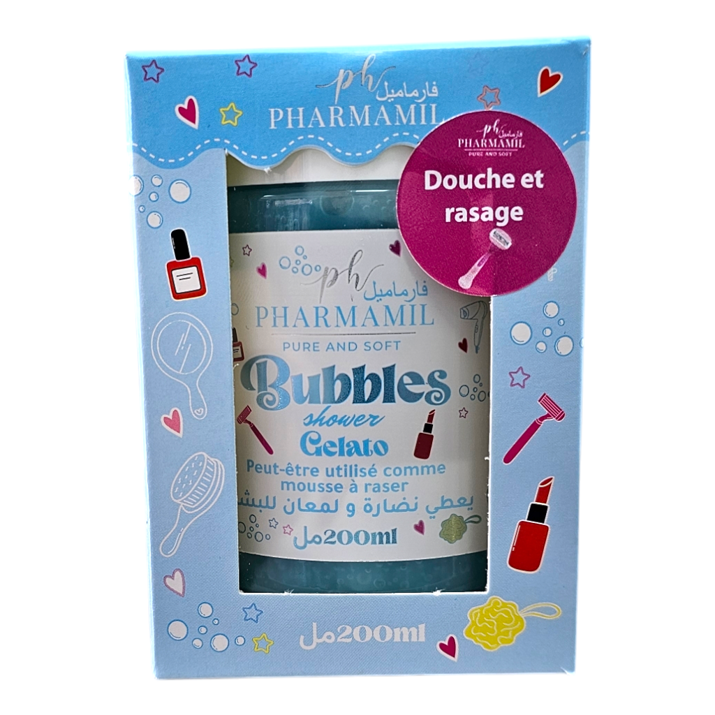 Pharmamil Crème Douche Et Rasage Pure And Soft Bubbles Gelati