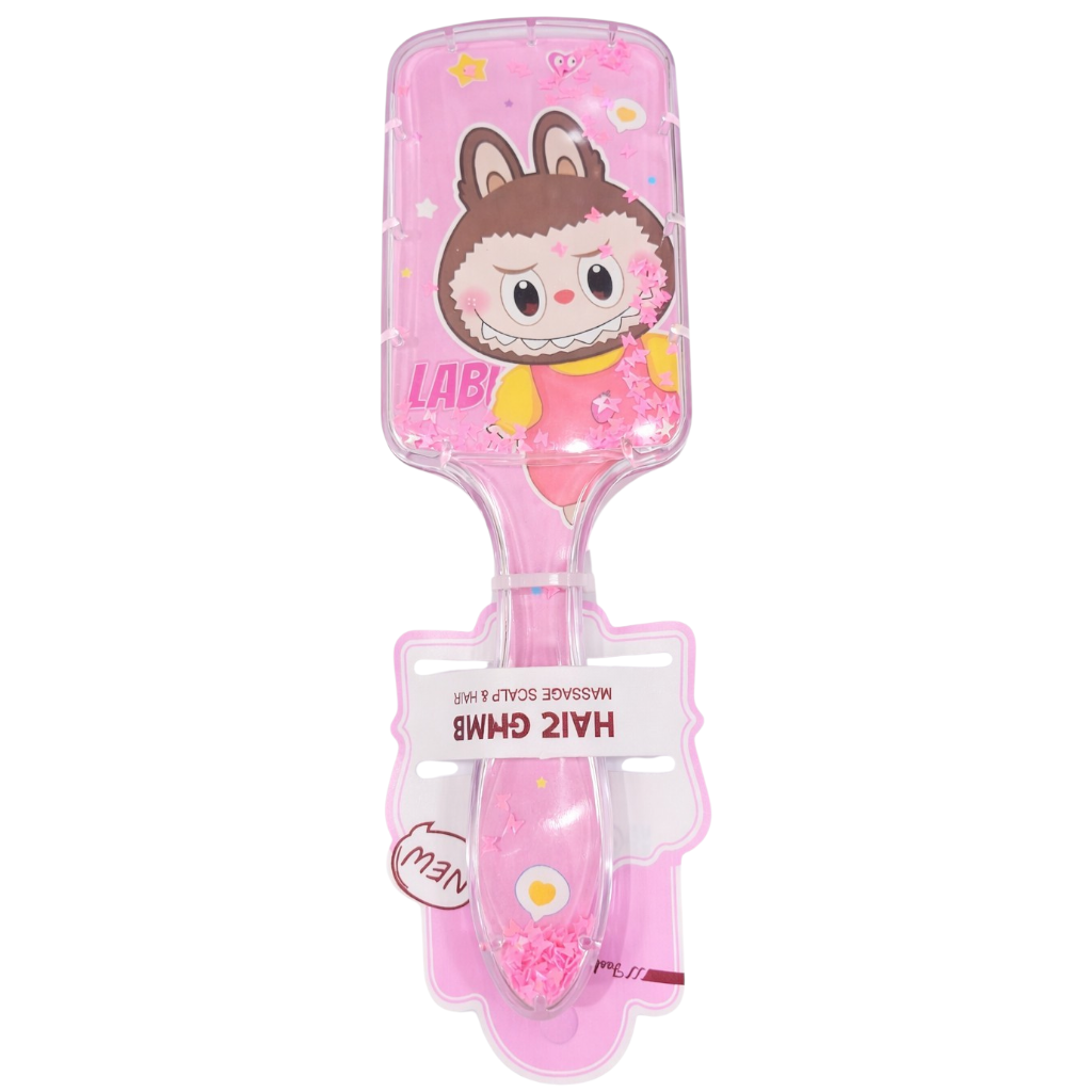 Brosse À Cheveux Labubu Paillettes Mobiles 1Pc